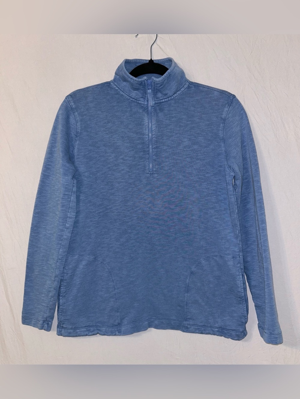 Orvis Women’s French Terry Cotton 1/4 Zip Pullover Blue Heather XS